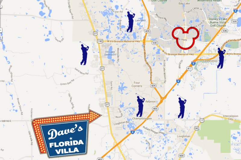 Dave's Florida Villa location